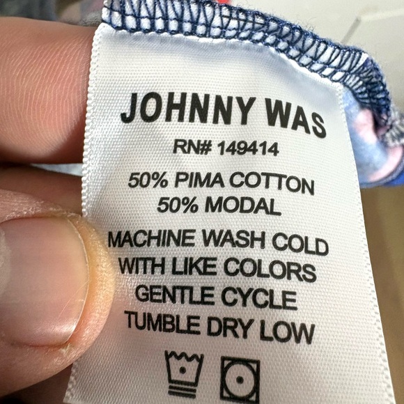 Johnny Was Floral Open Front Cardigan Duster XS Pima Cotton - Picture 6 of 7